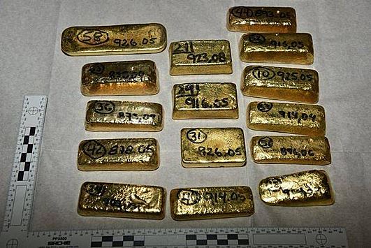 Найдены слитки золота наркокартелей стоимостью 380 миллионов рублей
